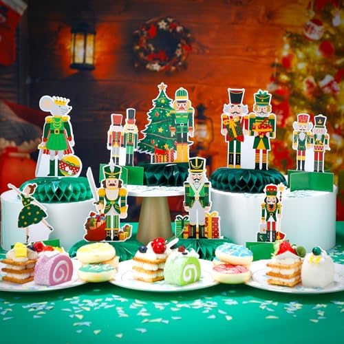 Poen 12 Pcs Christmas Nutcracker Centerpieces