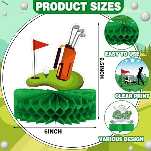 Teling 12 Piece Golf Party Centerpieces Set
