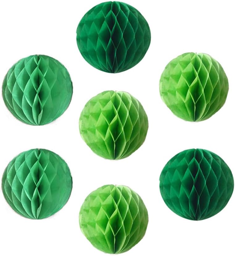 8pcs 10 Inch Green Honeycomb Balls for Decorations