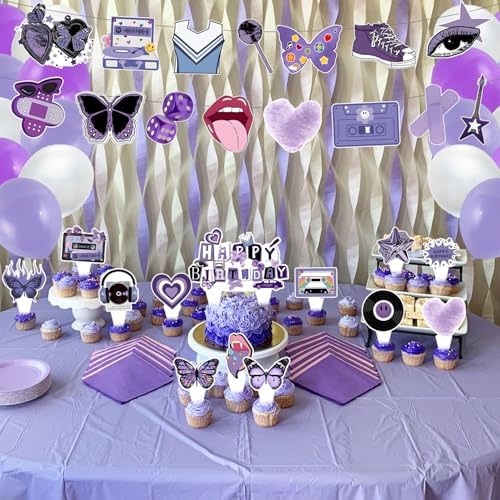 59 Pcs Pop Singer Birthday Party Supplies Set