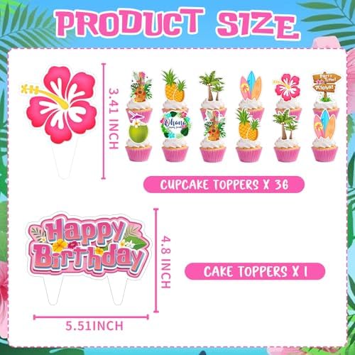 Pink Blue Cartoon Birthday Party Decor Kit