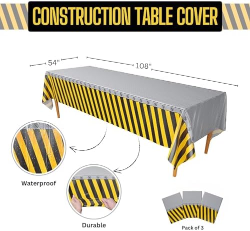 Construction Tablecovers for Parties and Birthdays