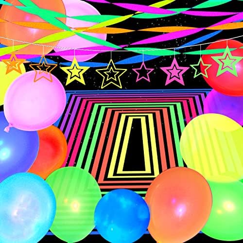 110 Pack Neon Glow Balloons for Black Light Parties