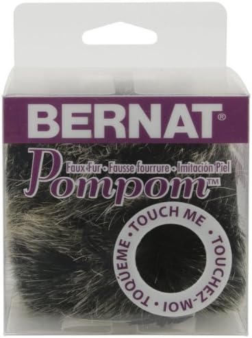 Bernat Faux Fur Pom Poms 3 Pack Black Mink