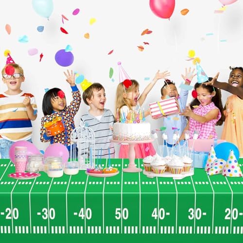 WNINK 2 Pack Football Tablecloths 54x108 Inch