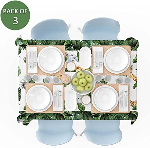 Yuzioey 6 Pack Jungle Safari Tablecloths Wild Animals Cover