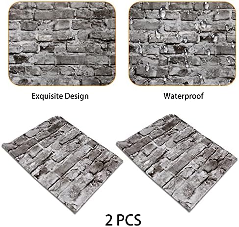 PHOGARY 2 Pack Brick Tablecloths for Christmas Party