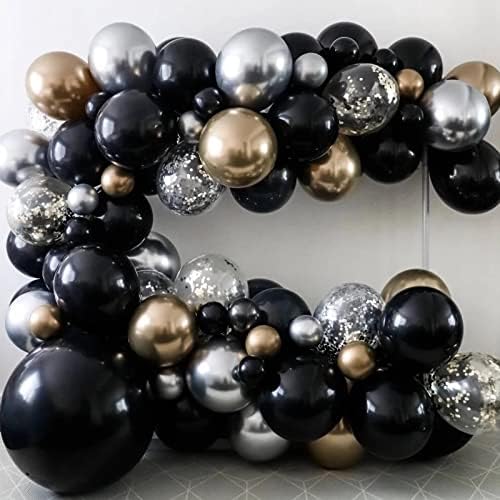 130pcs Black Balloons Set for Party Decorations