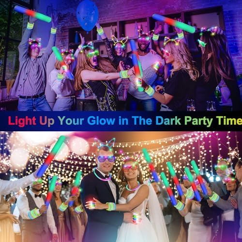 282 PCS Glow in the Dark Party Supplies for Wedding Birthday Concert