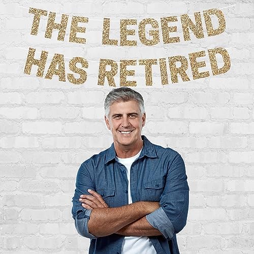 Perfect Occasion Pre-Strung Gold Glitter Happy Retirement Banner