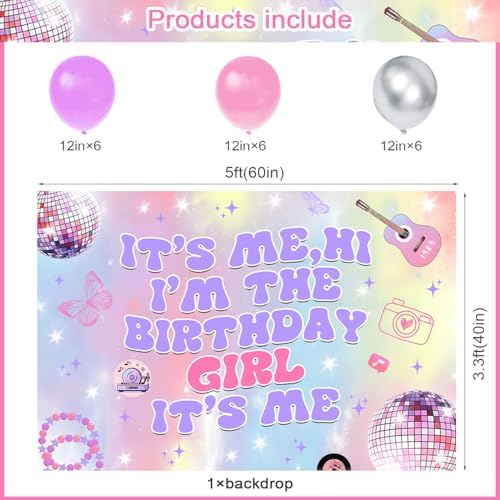 59 Pcs Singer Birthday Party Decor Set