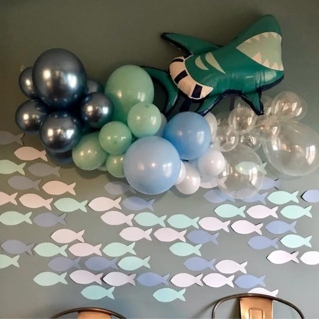 Teal Blue Balloons 60PCS Ocean Mermaid Party Decor