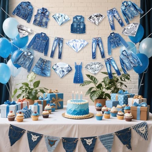 Denim And Diamonds Party Decorations Set