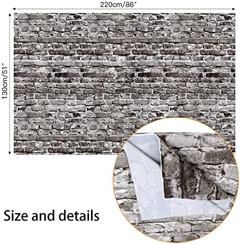 PHOGARY 2 Pack Brick Tablecloths for Christmas Party