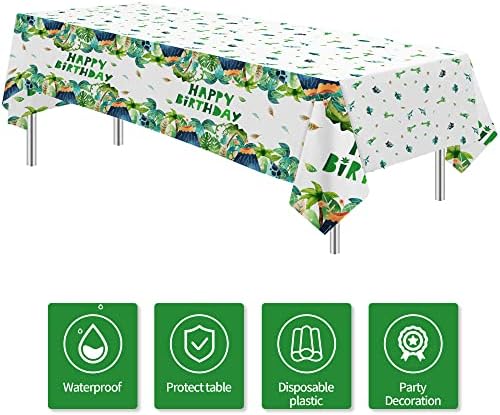 Dinosaur Birthday Tablecloth Set of 3 54x108 Inches