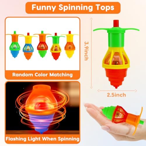 24PCS Glow Spinning Tops Party Favors for Kids