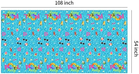 Pool Party Decorations Tablecloth 3-Pack 54x108 Inches