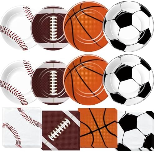 Sports Birthday Decorations Set for 24 Guests