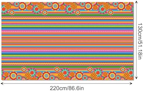 Lide Road 2 Pcs Mexico Fiesta Tablecloth 54x87In