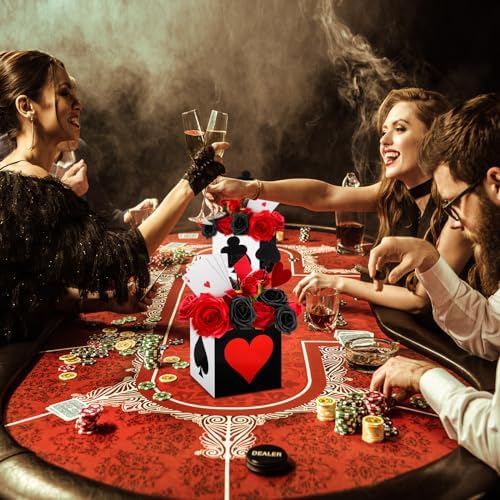 Casino Poker Favor Boxes Set 16 Pcs 6x6x6 Inch