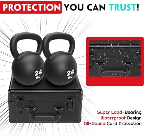Vollicaifit Graded Card Storage Box Case 3 Row Black Holder
