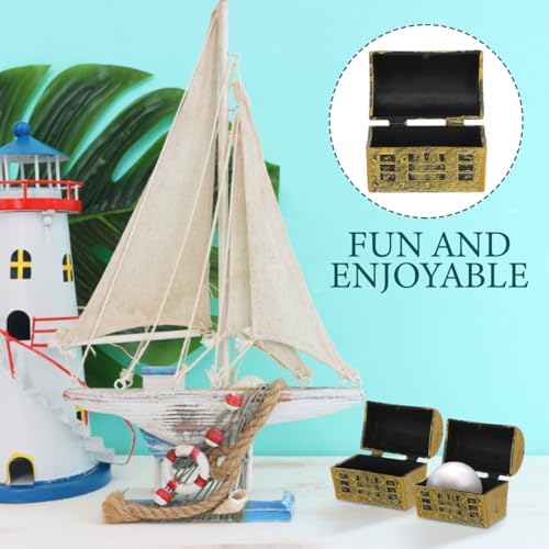 PRETYZOOM Mini Pirate Treasure Chest Set of 20