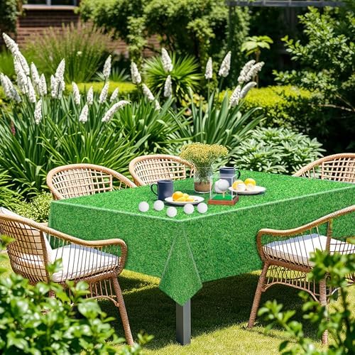 3 Pack Golf Themed Plastic Tablecloths 54x108 Inch