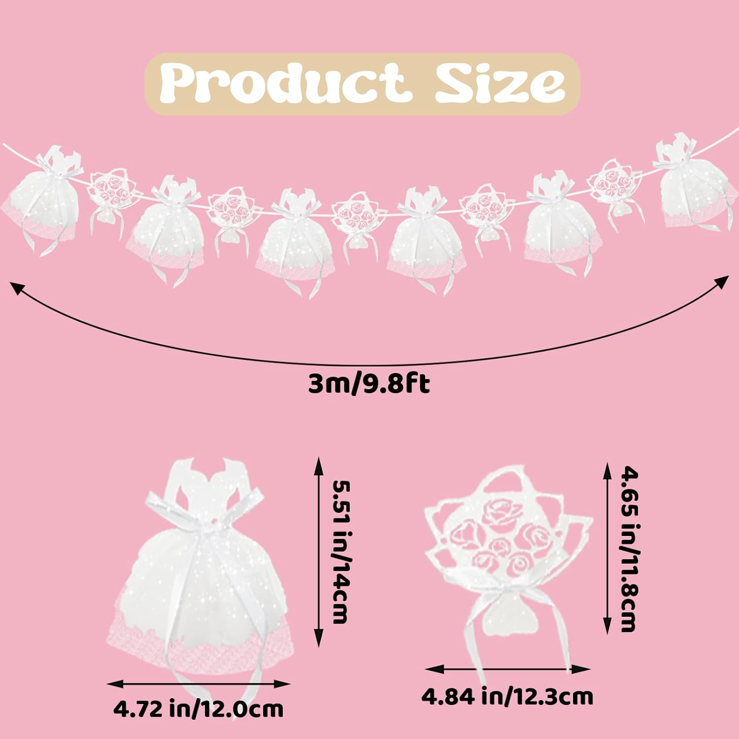 Bridal Shower Decorations with Glitter and Gauze