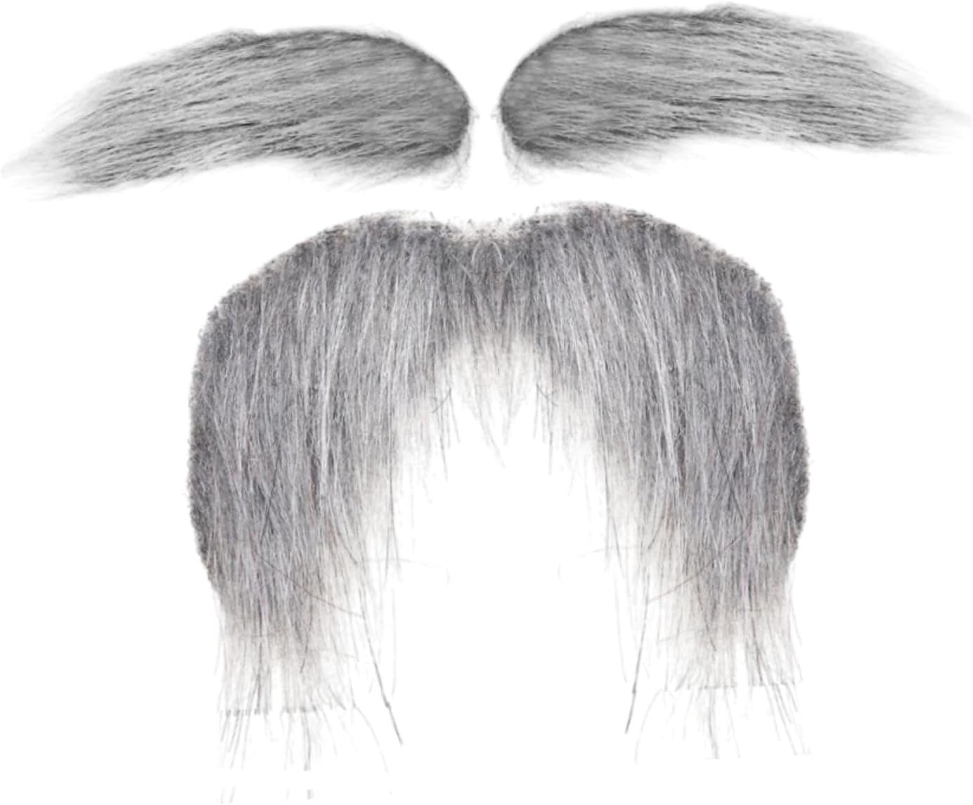 Colaxi Fake Mustache and Eyebrows Gray