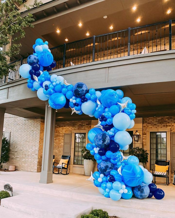 Bezente Blue Balloons Set 60pcs 12 Inch Decorations
