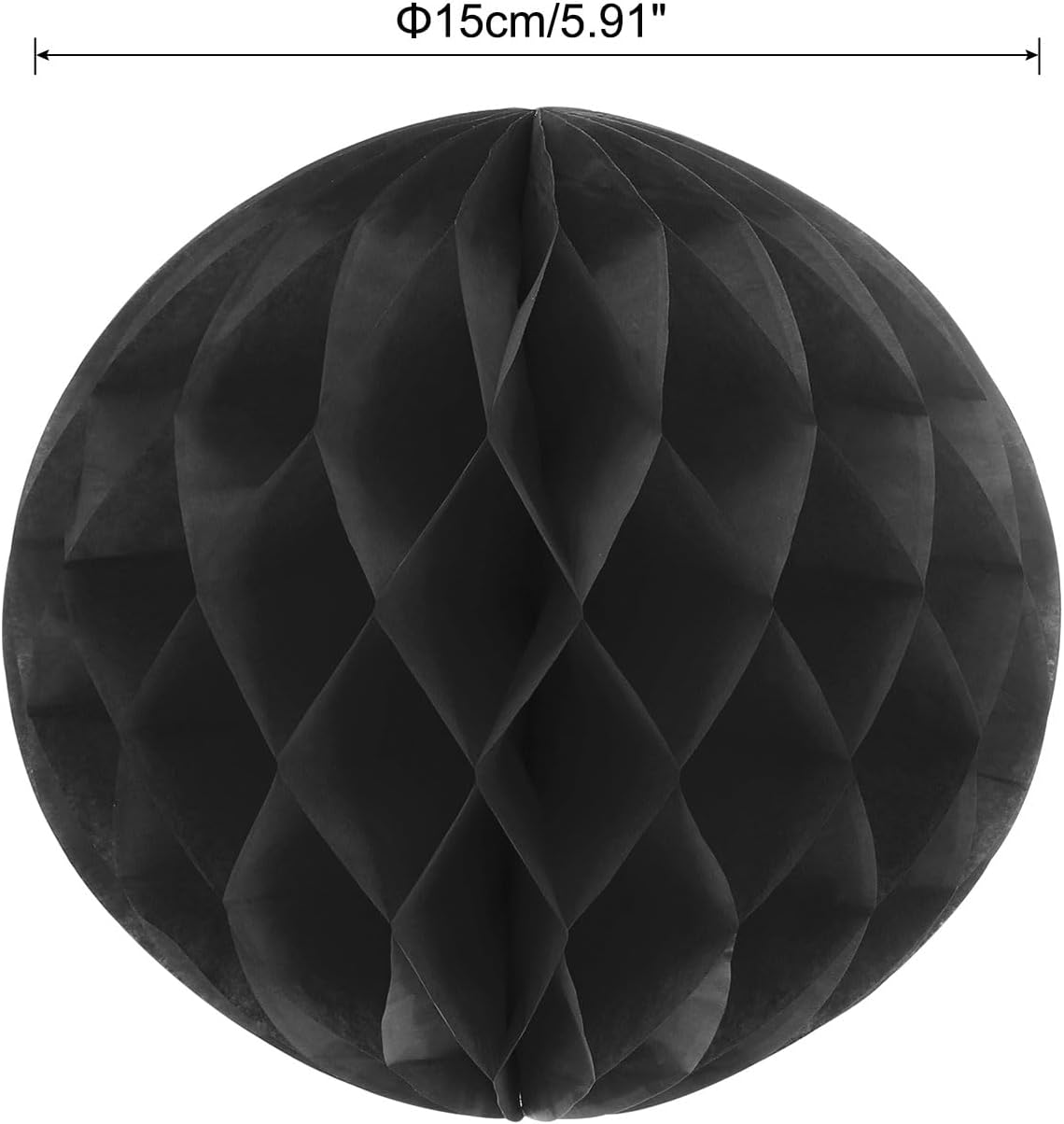 MECCANIXITY 6 Inch Black Paper Pom Pom Flower Balls