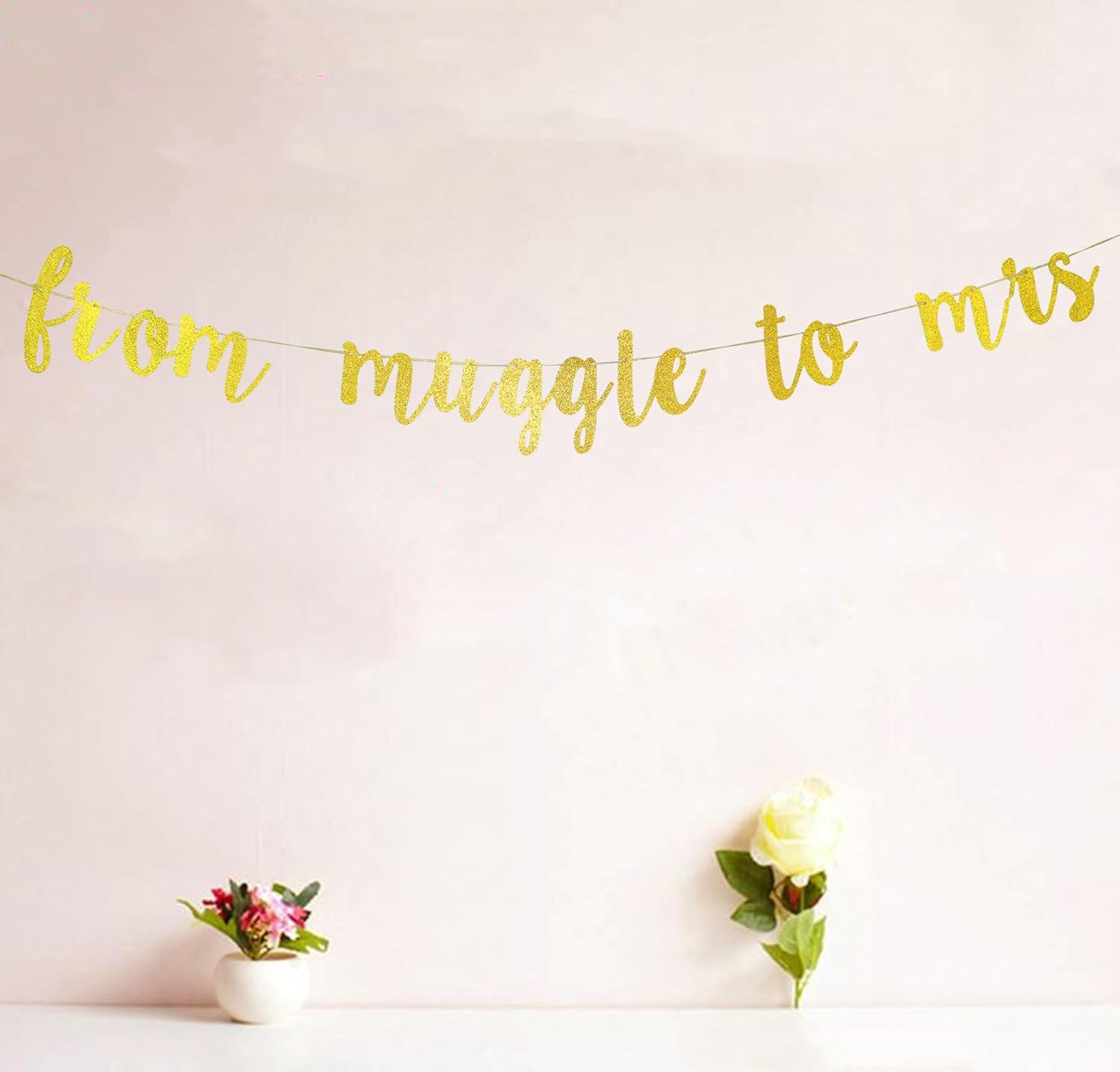 Gold Glitter Bachelorette Party Banner Decorations