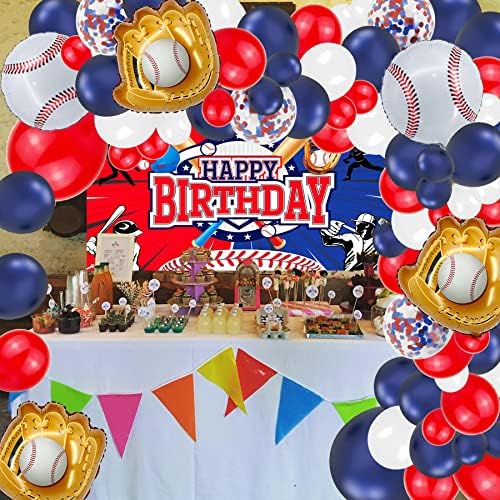 Baseball Balloon Arch Garland 146 Pcs Set