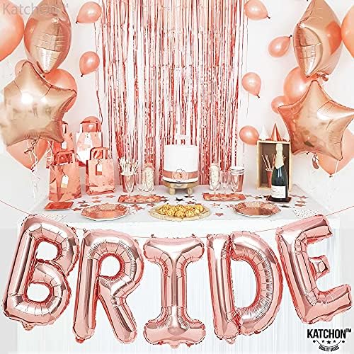 KatchOn Giant Rose Gold Bride Balloons 40 Inch
