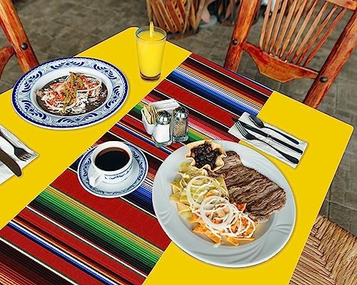 6 Pcs Mexican Fiesta Tablecloth 54 x 108 Set