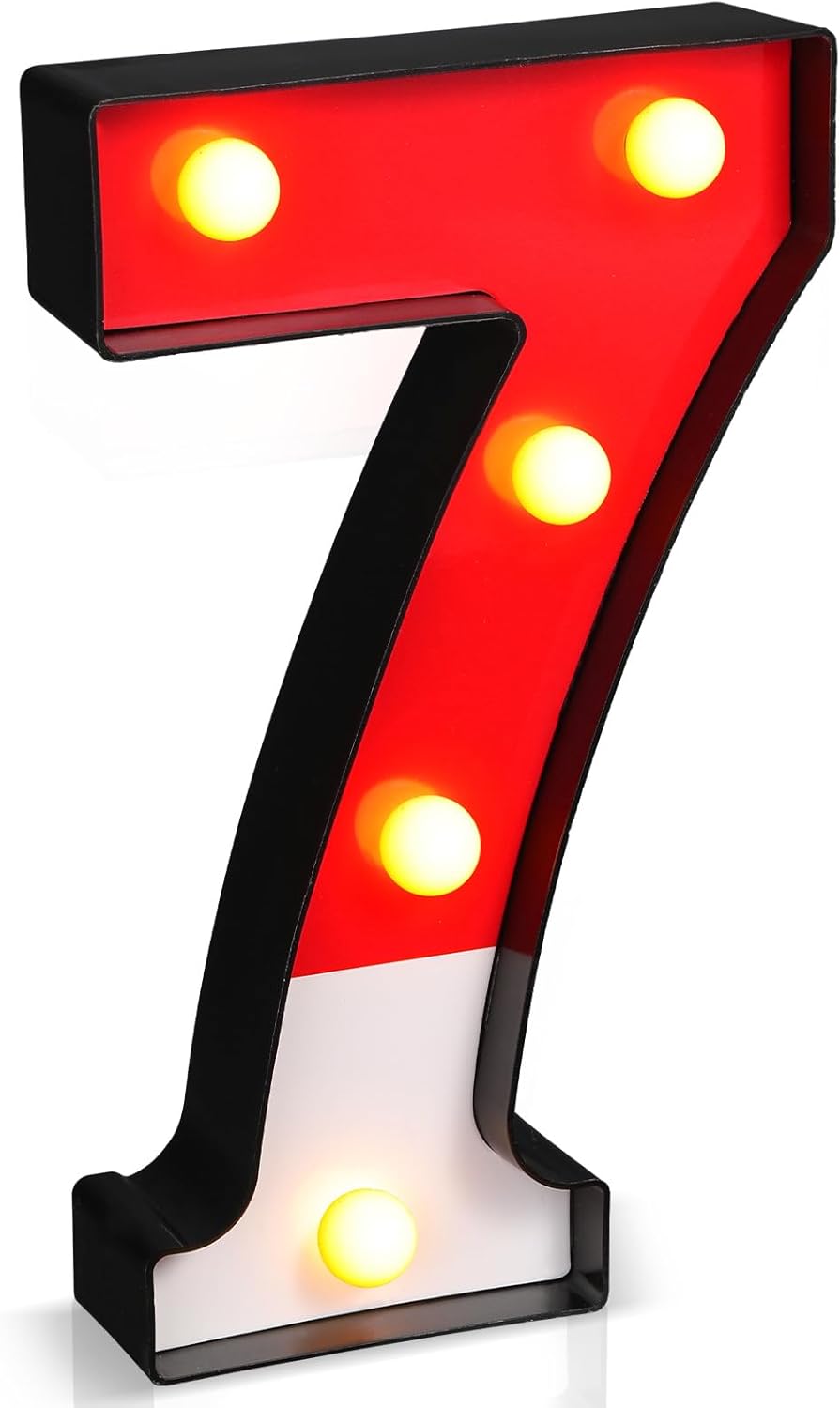 Mudder LED Cartoon Glowing Numbers Party Decorations
