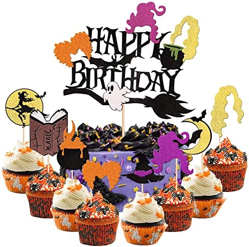 25 pcs Hocus Pocus Halloween Cupcake Toppers
