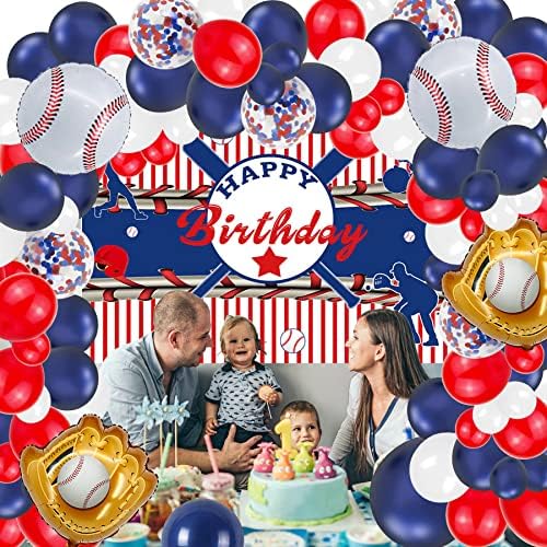Baseball Balloon Arch Garland 146 Pcs Set