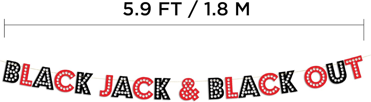 Las Vegas Birthday Casino Themed Glitter Banner
