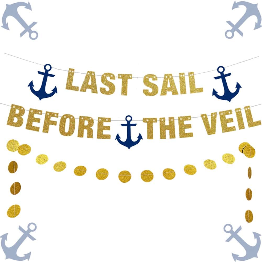 LaVenty Last Sail Before the Veil Nautical Bachelorette Party Banner