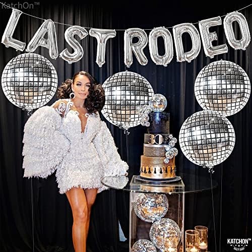 KatchOn Last Rodeo Balloons Silver 22 Inch Pack of 13