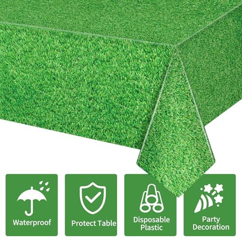 3 Pack Golf Themed Plastic Tablecloths 54x108 Inch