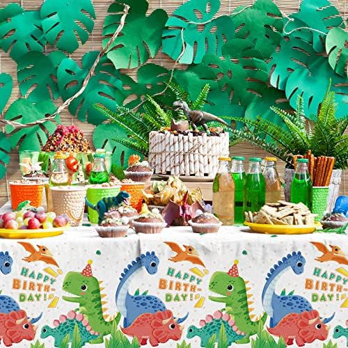 Dinosaur Party Tablecloths 3PCS 54x108 Inch Waterproof