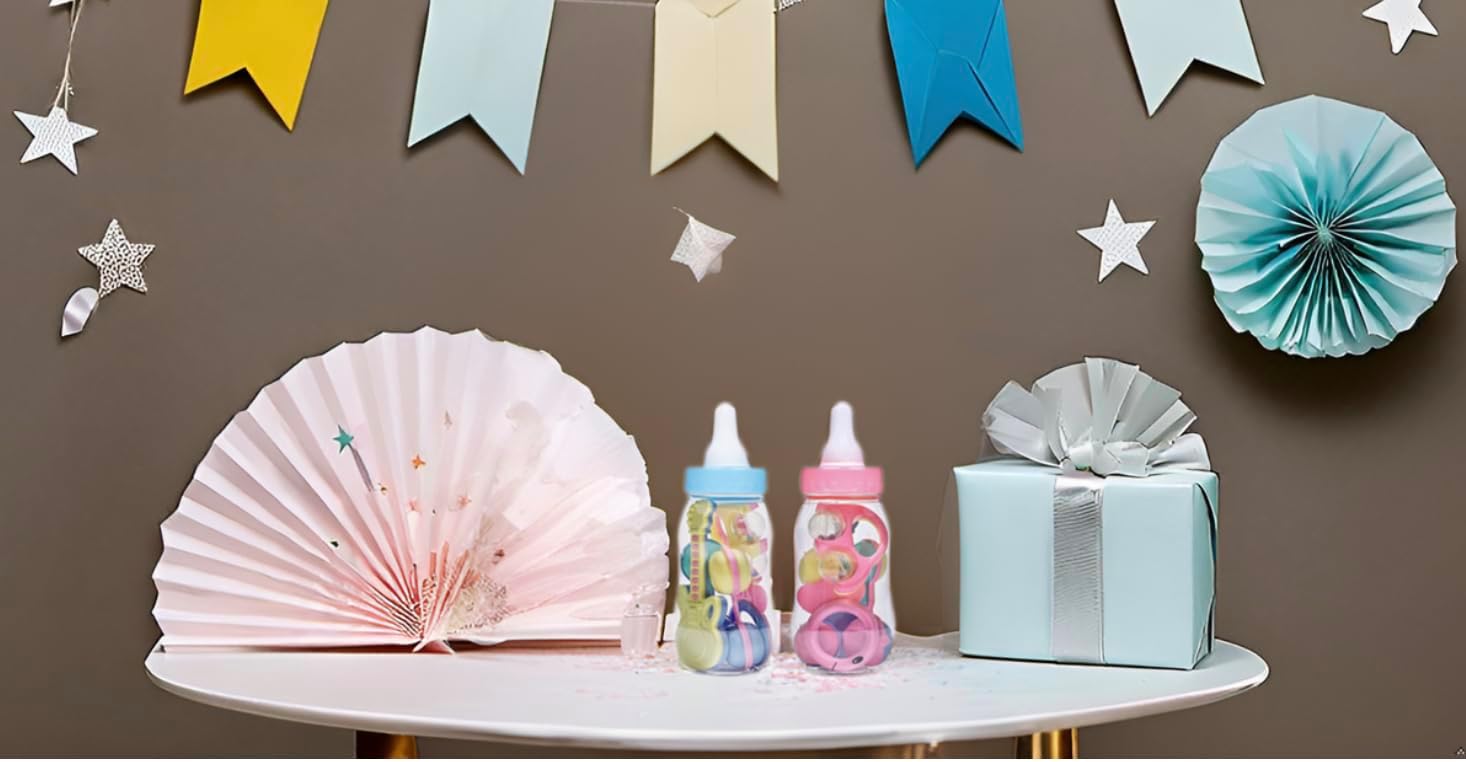 Jumbo Pink Plastic Baby Bottle Fillable Centerpiece