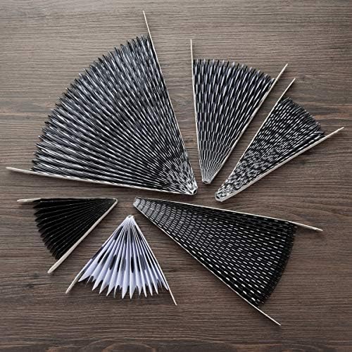 ONUPGO Black Paper Fan Party Decor Set 12PCS
