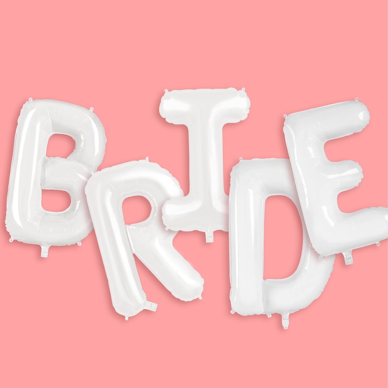 40 Inch White BRIDE Letter Balloons for Wedding Decorations