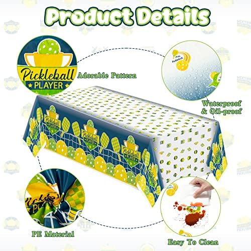 Pickleball Table Cover Set of 3 Waterproof Plastic Tablecloth