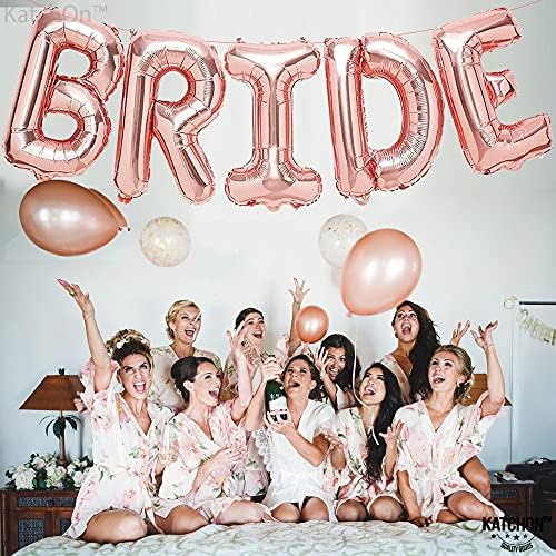 KatchOn Giant Rose Gold Bride Balloons 40 Inch