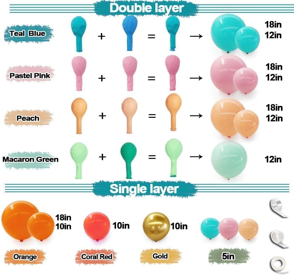 Pinbra Pastel Balloon Garland Kit
