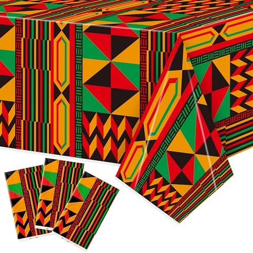 3 Pack Happy Kwanzaa Tablecloth Decorations